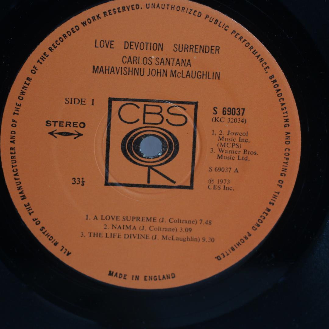 英LP Carlos Santana LoveDevotionSurrender