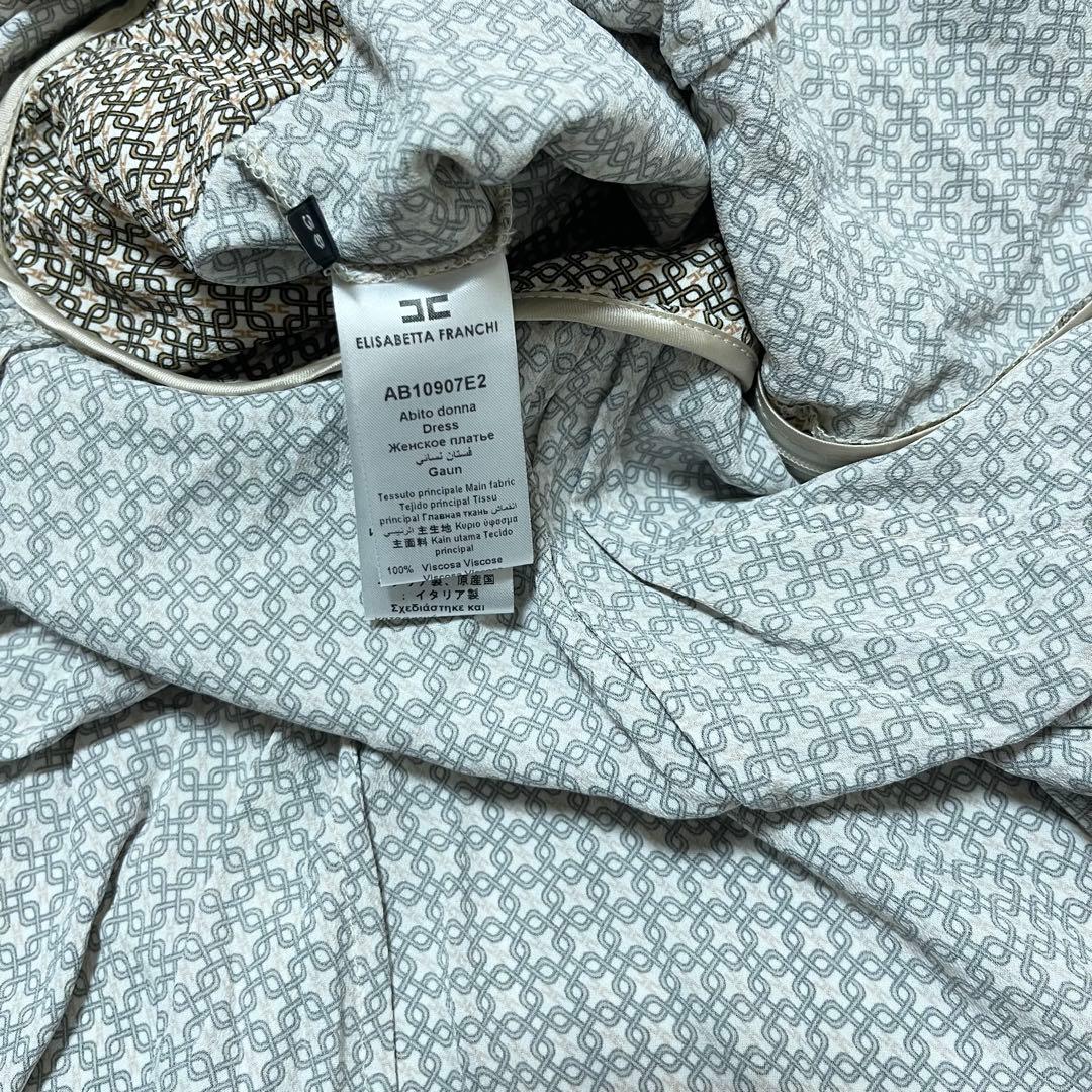 美品 ELISABETTA FRANCHI ワンピース 総柄 Aライン 38