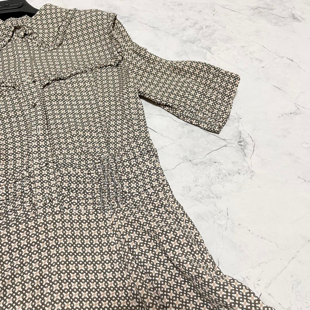 美品 ELISABETTA FRANCHI ワンピース 総柄 Aライン 38