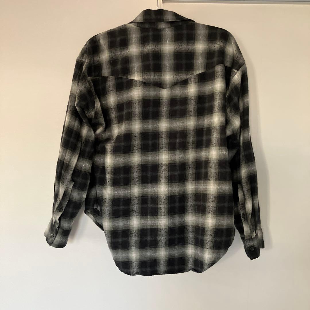 ハグオーワー　CLOTH&CROSS オンブレチェックネルシャツ