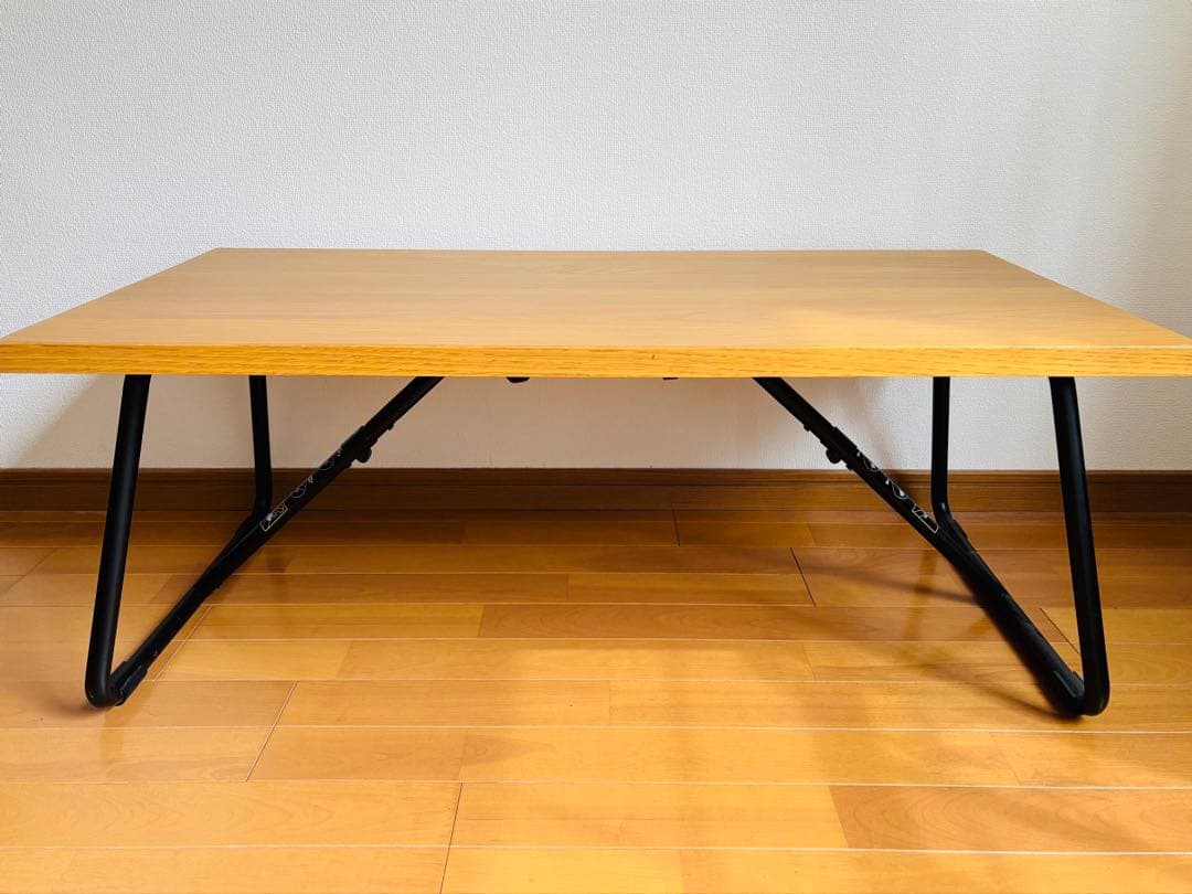 MUJI 無印良品 折りたたみローテーブル・幅９０ｃｍ・オーク材 廃盤品 ②
