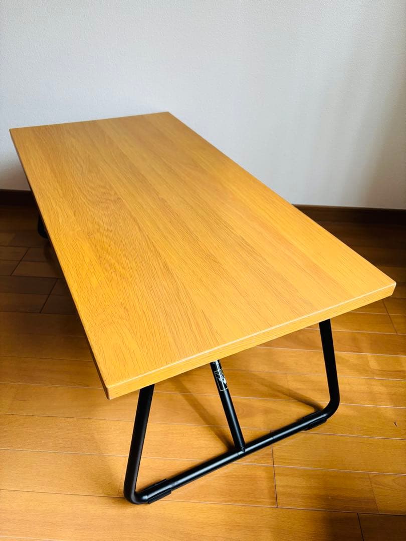 MUJI 無印良品 折りたたみローテーブル・幅９０ｃｍ・オーク材 廃盤品 ②
