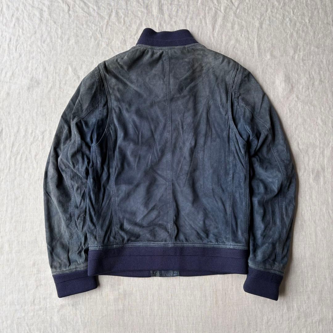 BARNEYS NEWYORK ヴァルスタージャケット スウェード ネイビー