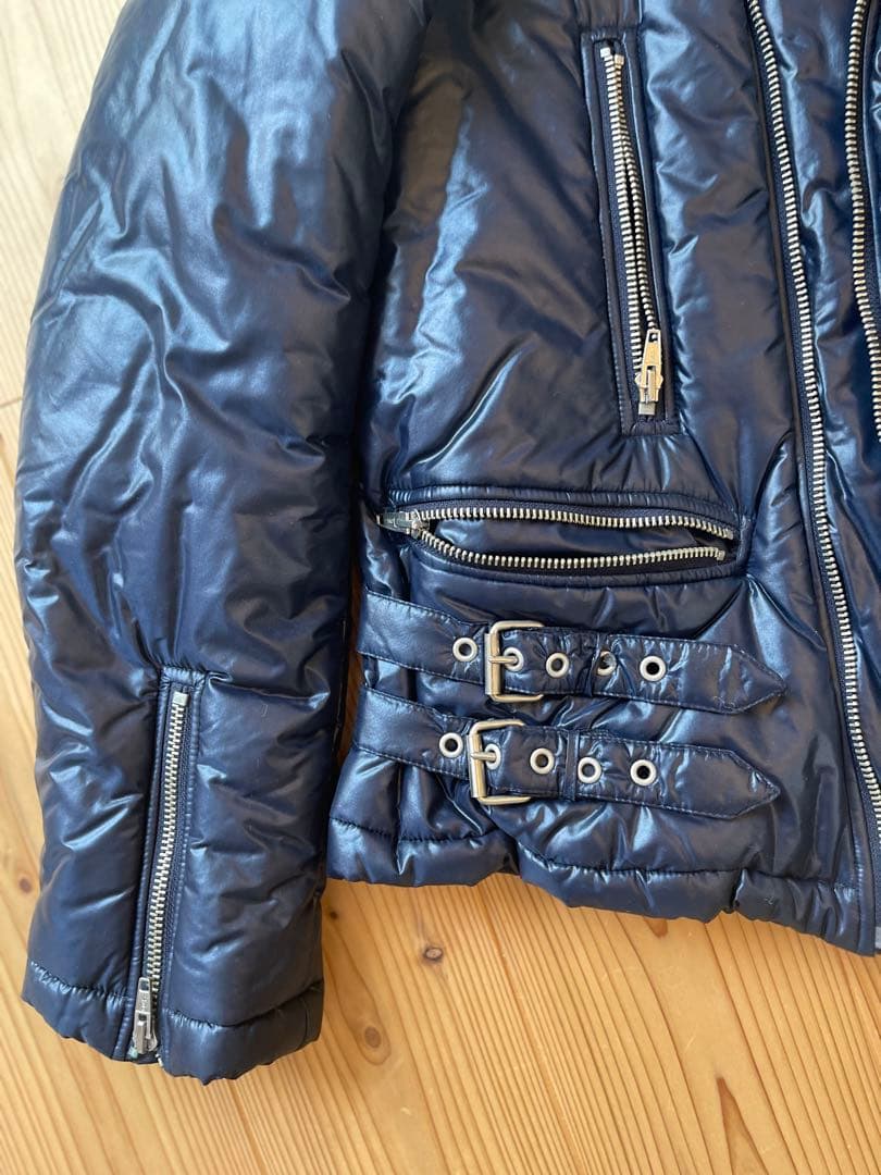 RAF SIMONS ナイロンダブルライダースジャケット