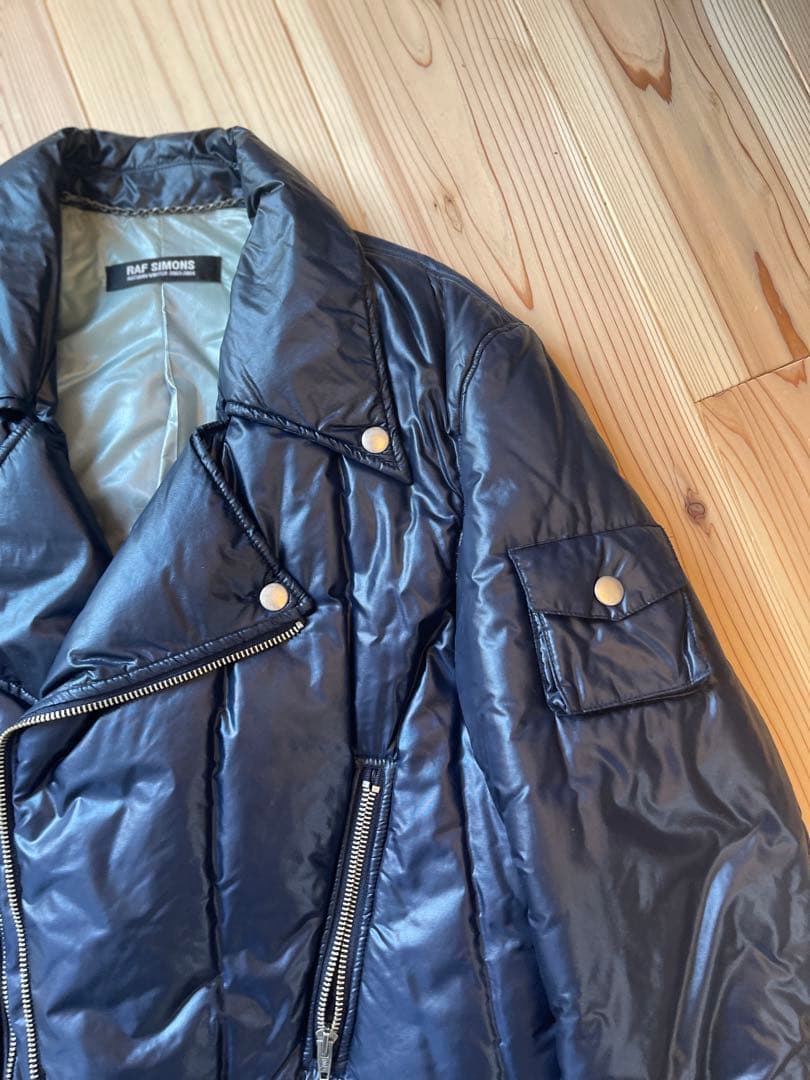 RAF SIMONS ナイロンダブルライダースジャケット