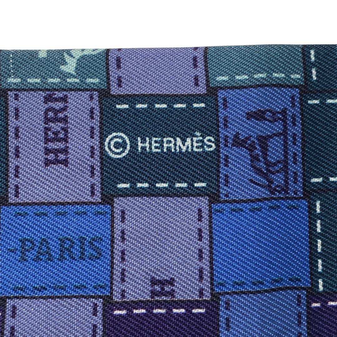 美品 エルメスHERMESツイリー ボルデュックチェック.