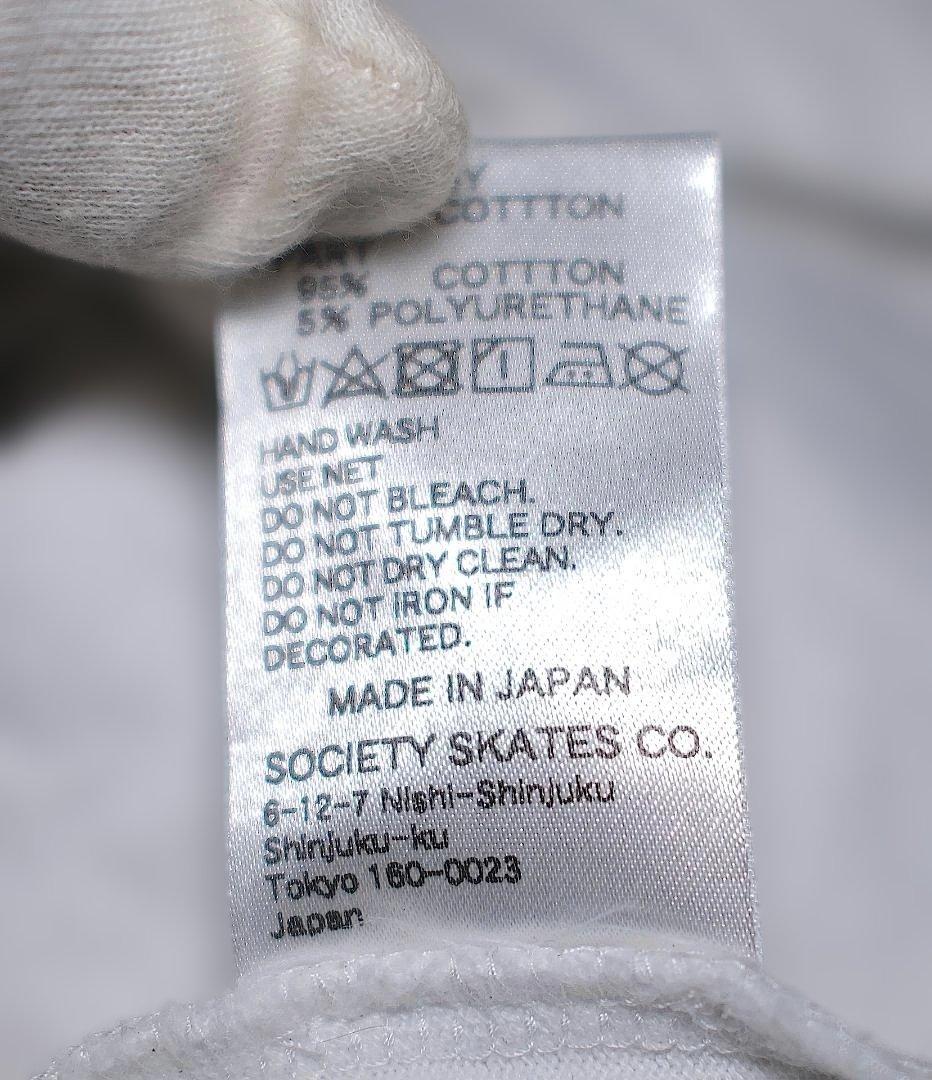 ソサエティスケーツSOCIAL SKATESホワイトTシャツL送料込匿名配送値下