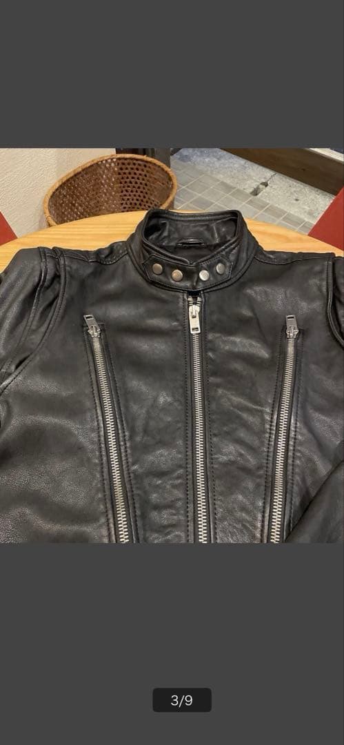 DIESEL ラムレザー ライダースジャケット 羊革 ディーゼル