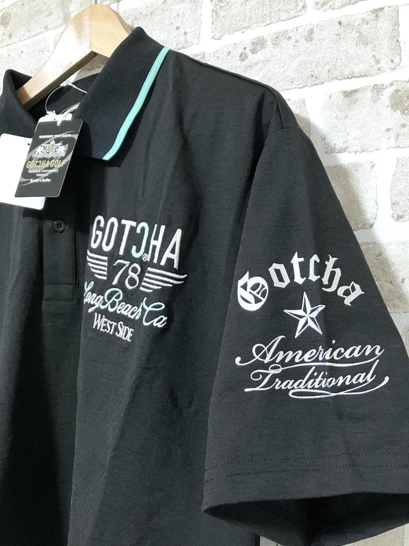 【早い者勝ち‼️】新品 ガッチャゴルフ メンズ ポロシャツ XXL ブラック 黒