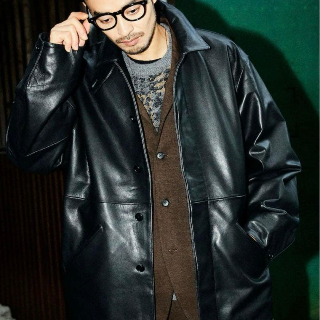 【25AW】フリークスストアCalf Leather ミニマル カーコート M