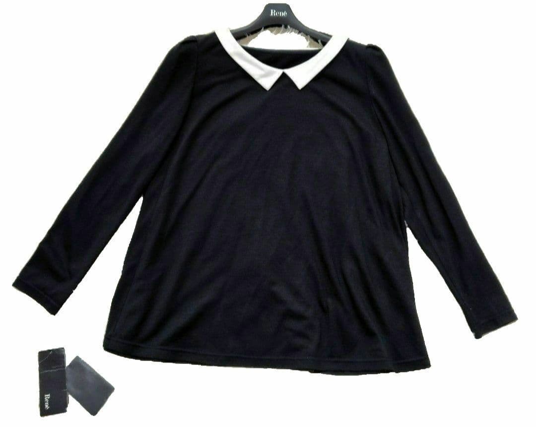 【Rene】美品　トップス　ウールシャツ　 36 ブラック