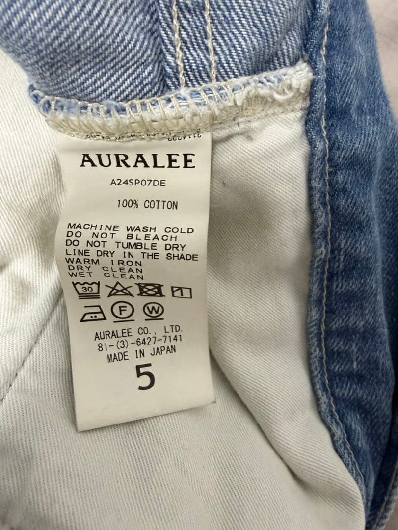 パンツ AURALEE SELVEDGE FADED LIGHT DENIM 24ss