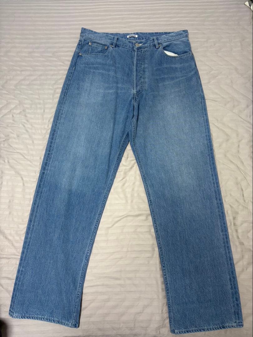 パンツ AURALEE SELVEDGE FADED LIGHT DENIM 24ss