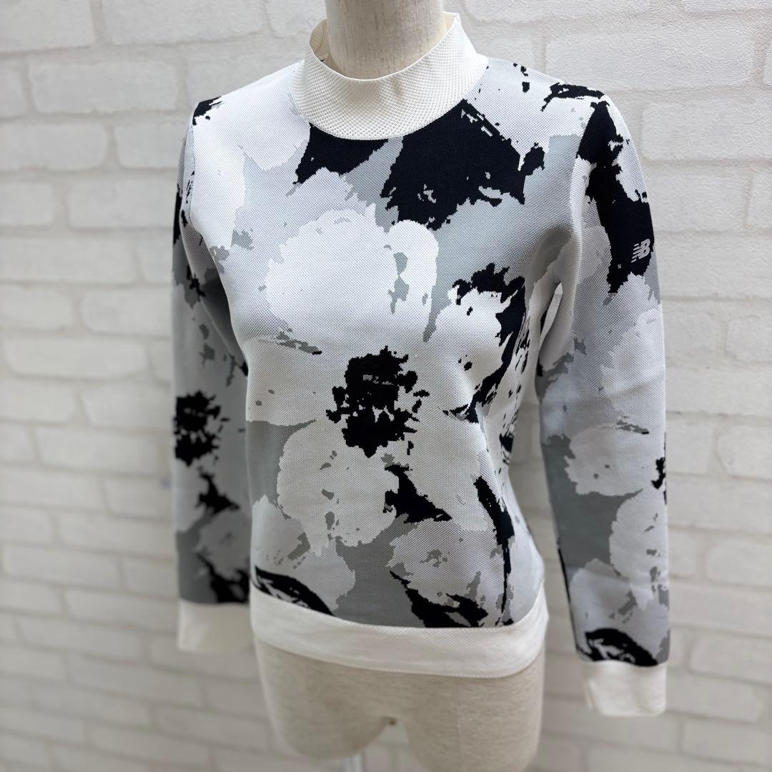 ★美品★ new balance golf ゴルフウェア 花柄 長袖 セーター