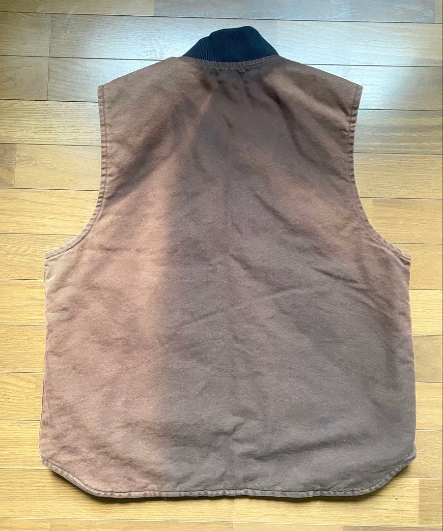 【美品】Carhartt ダックベスト L ダークブラウン メキシコ製