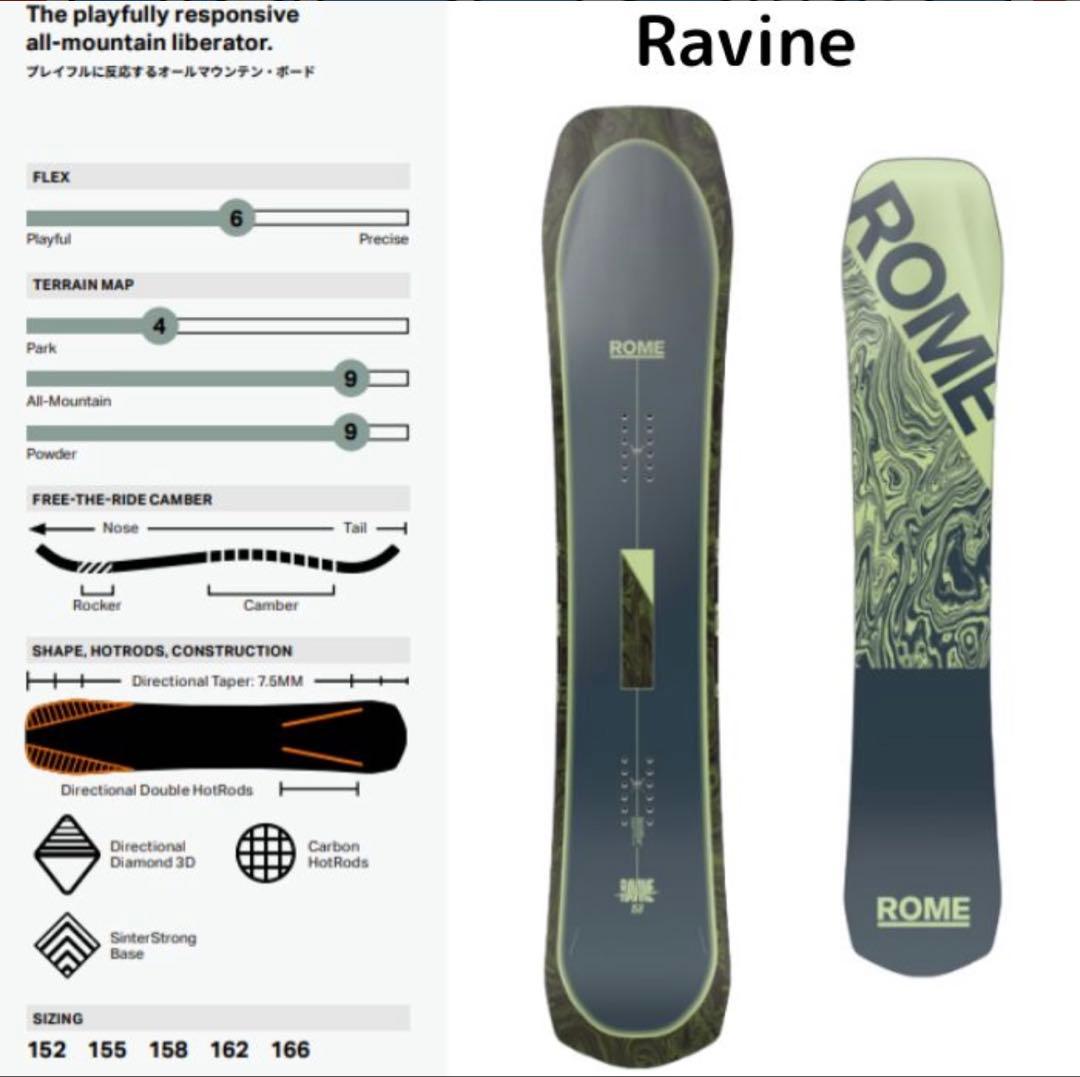 24/25’ ROME SDS RAVINE 155 新品未使用