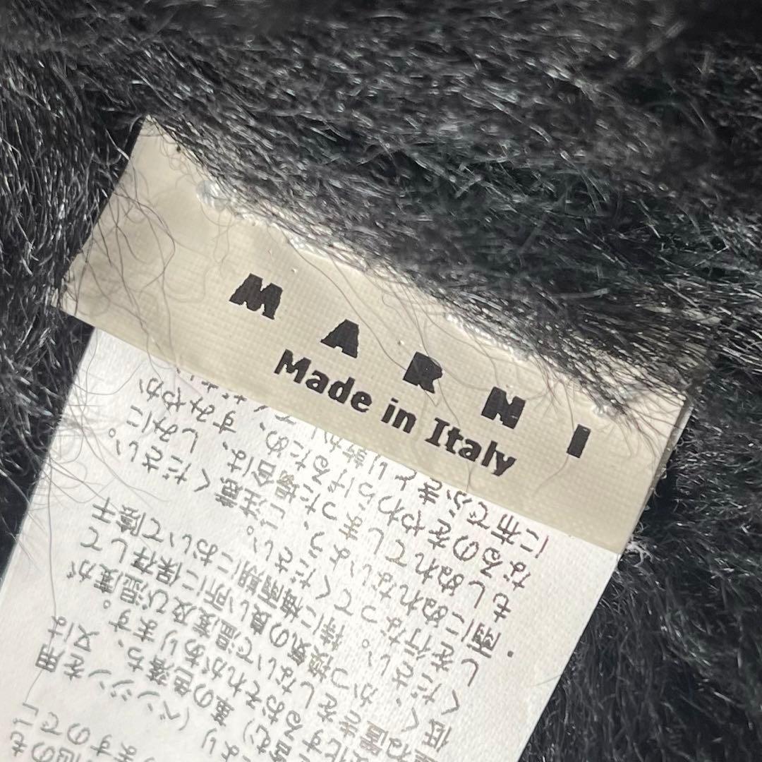 MARNI マルニ ラム ファー ムートン ケープ マント ベスト 黒 38