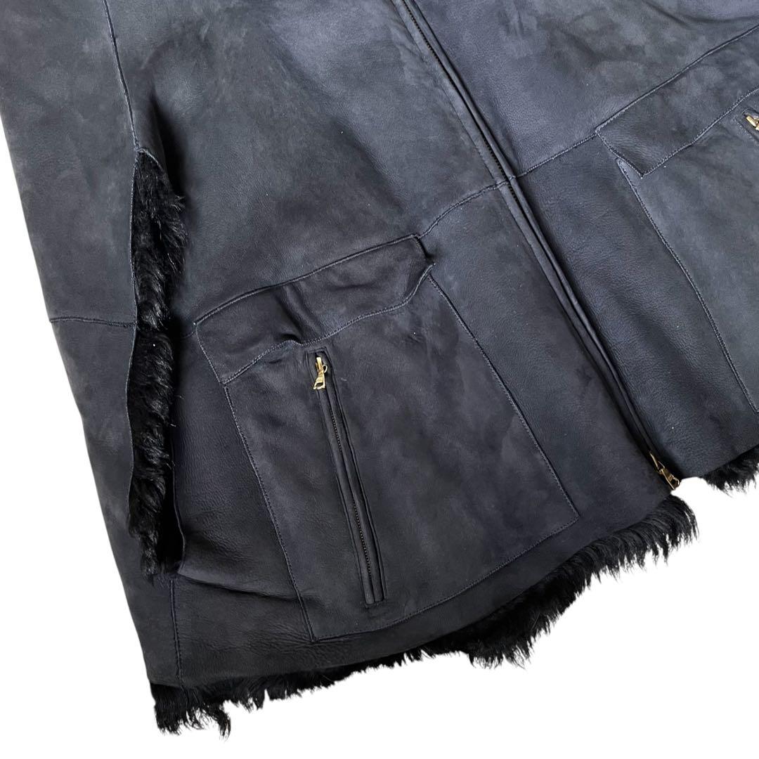 MARNI マルニ ラム ファー ムートン ケープ マント ベスト 黒 38