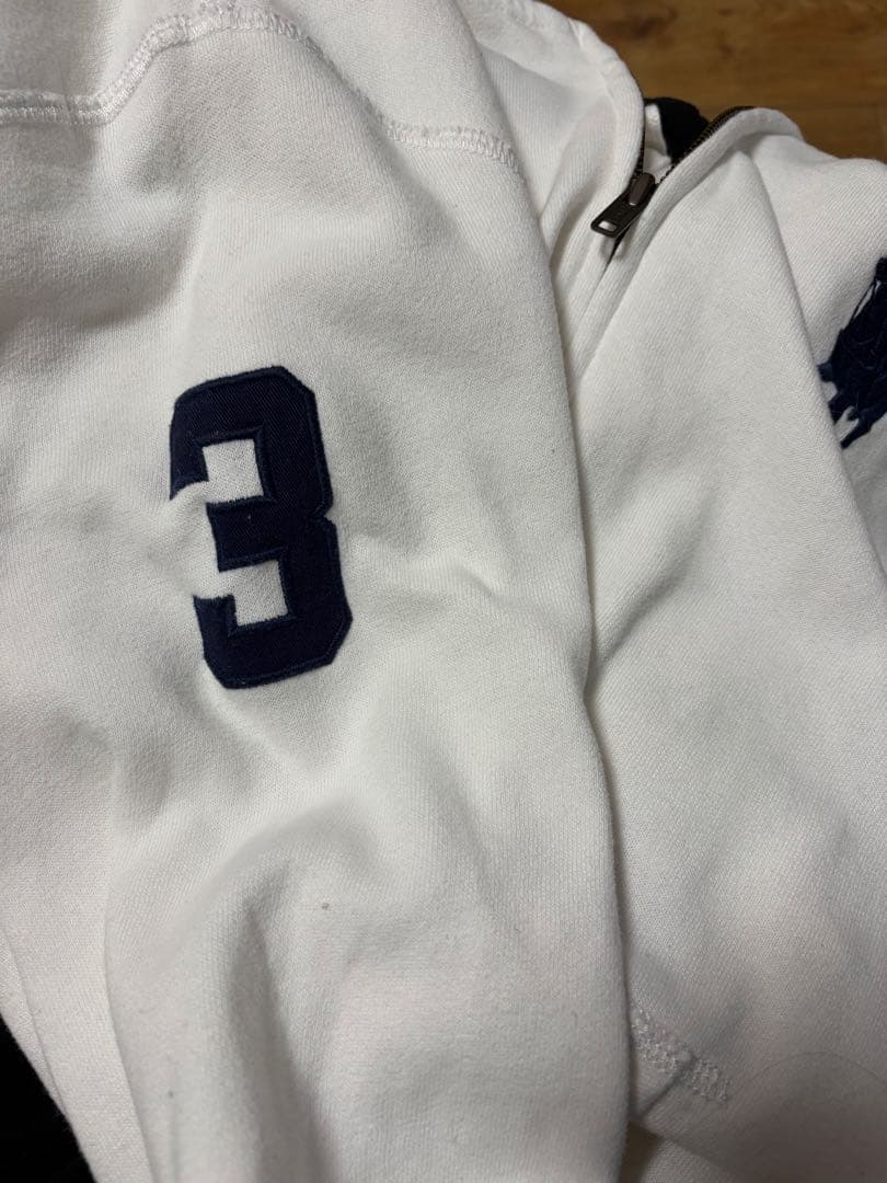 Polo Ralph Lauren ホワイト ビックポニーY2Kジップパーカー