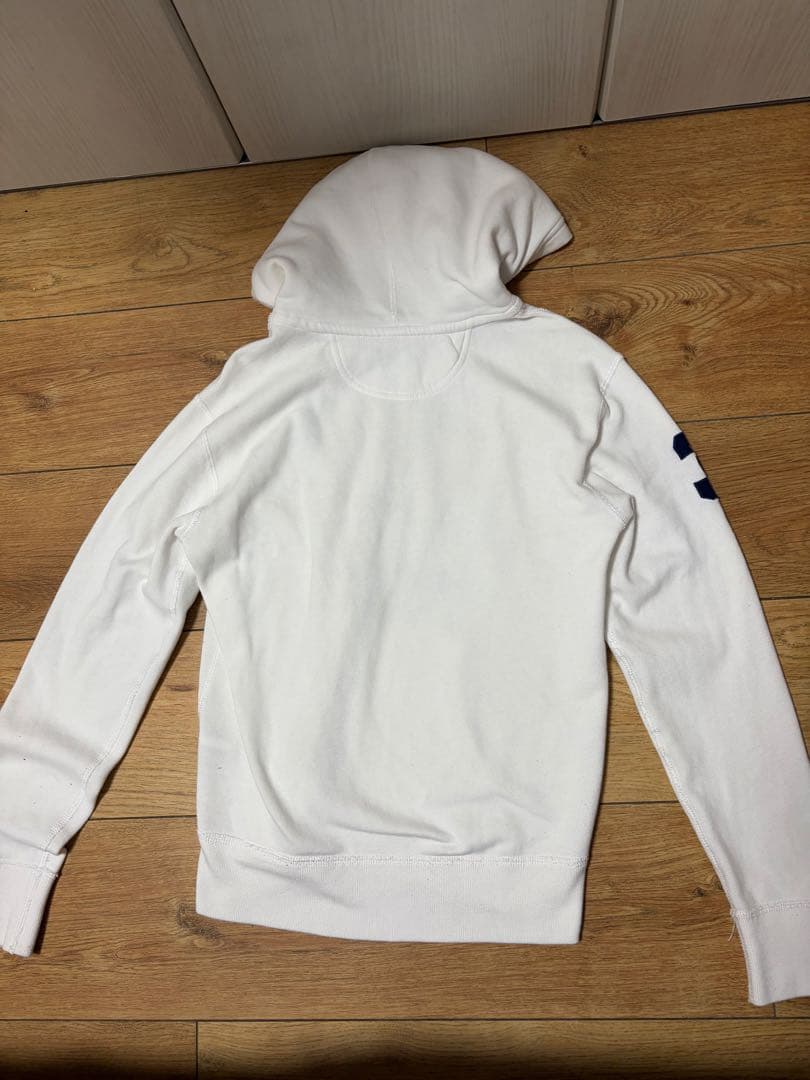 Polo Ralph Lauren ホワイト ビックポニーY2Kジップパーカー