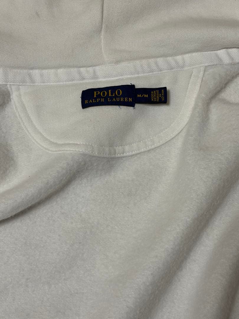 Polo Ralph Lauren ホワイト ビックポニーY2Kジップパーカー