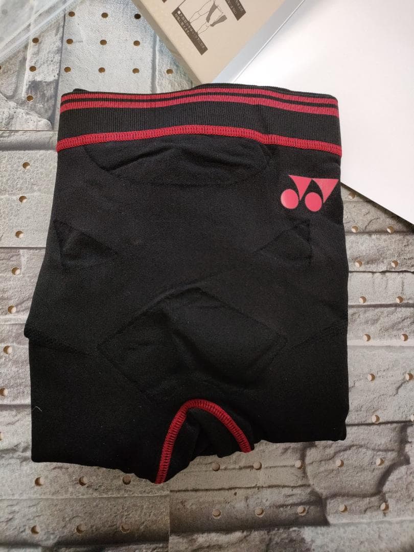 STB PRO MODEL ユニロングスパッツ L ブラック/レッド YONEX