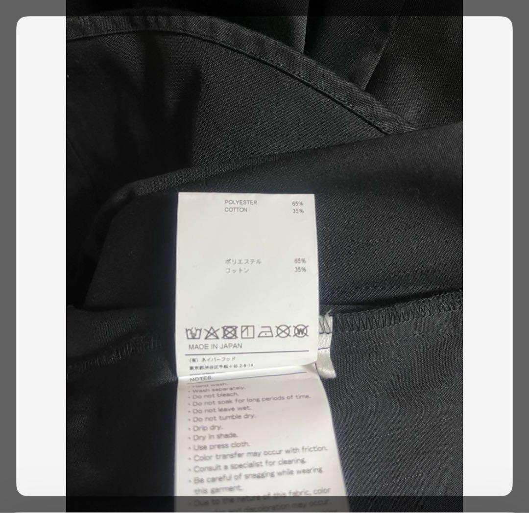 《美品》WTAPS ブラック ノーカラーシャツ ジャケット SIZE 02