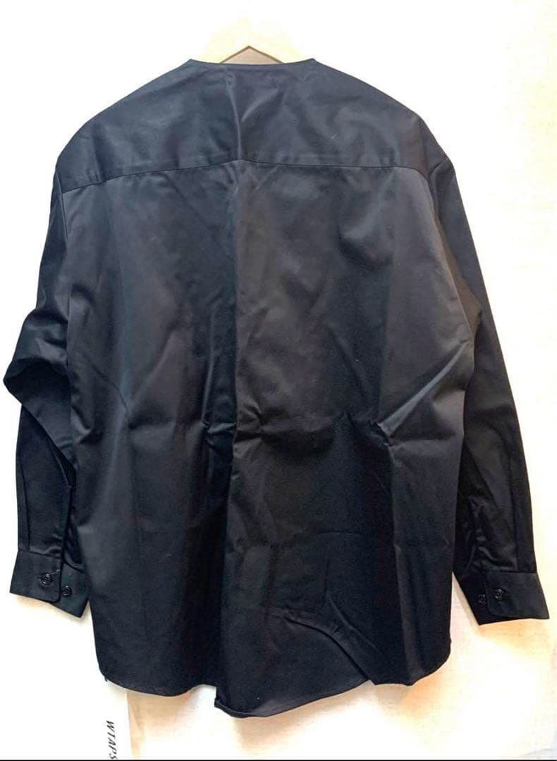 《美品》WTAPS ブラック ノーカラーシャツ ジャケット SIZE 02
