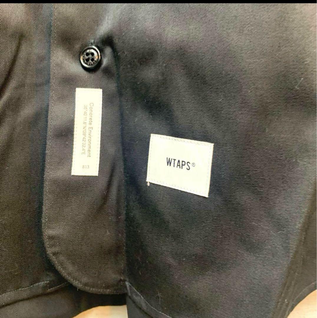 《美品》WTAPS ブラック ノーカラーシャツ ジャケット SIZE 02