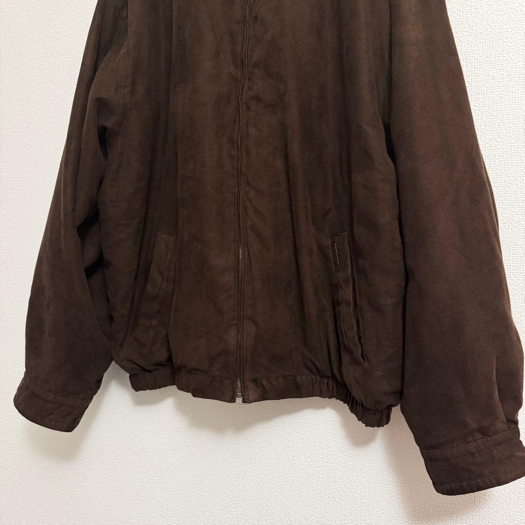 weatherproof フェイクスエードブルゾン L ブラウン