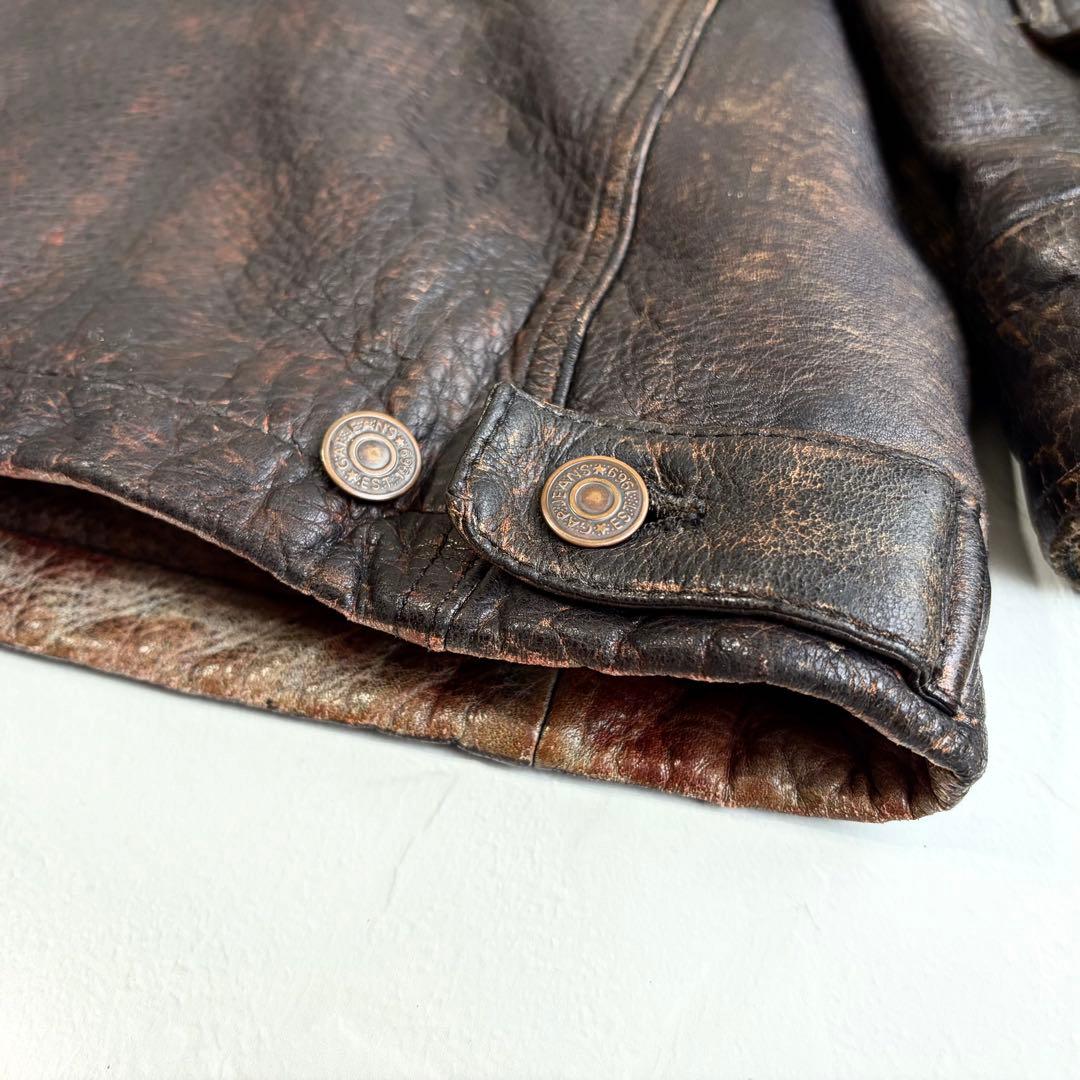 【old gap】Cow leather car coat 90's