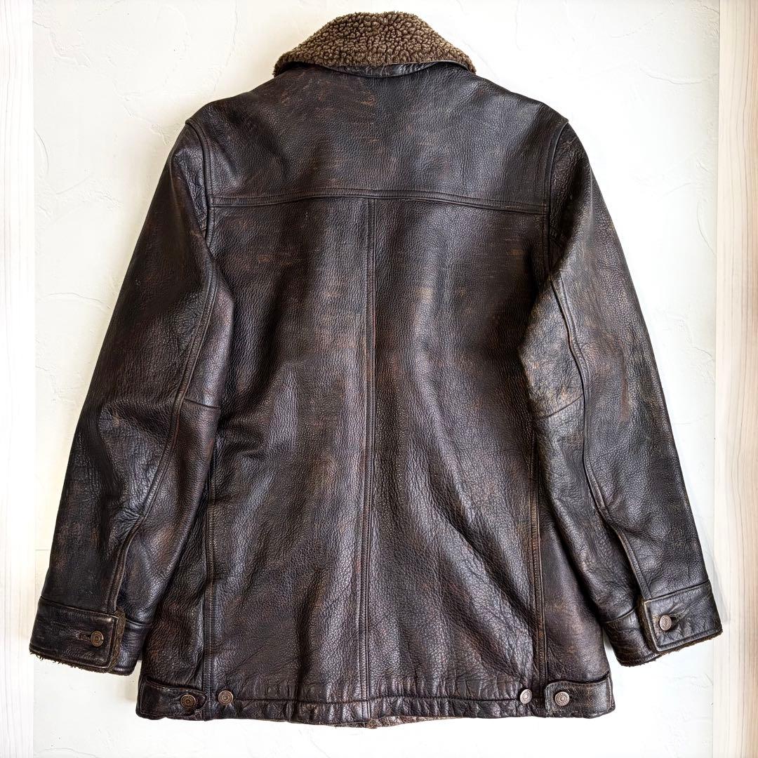 【old gap】Cow leather car coat 90's