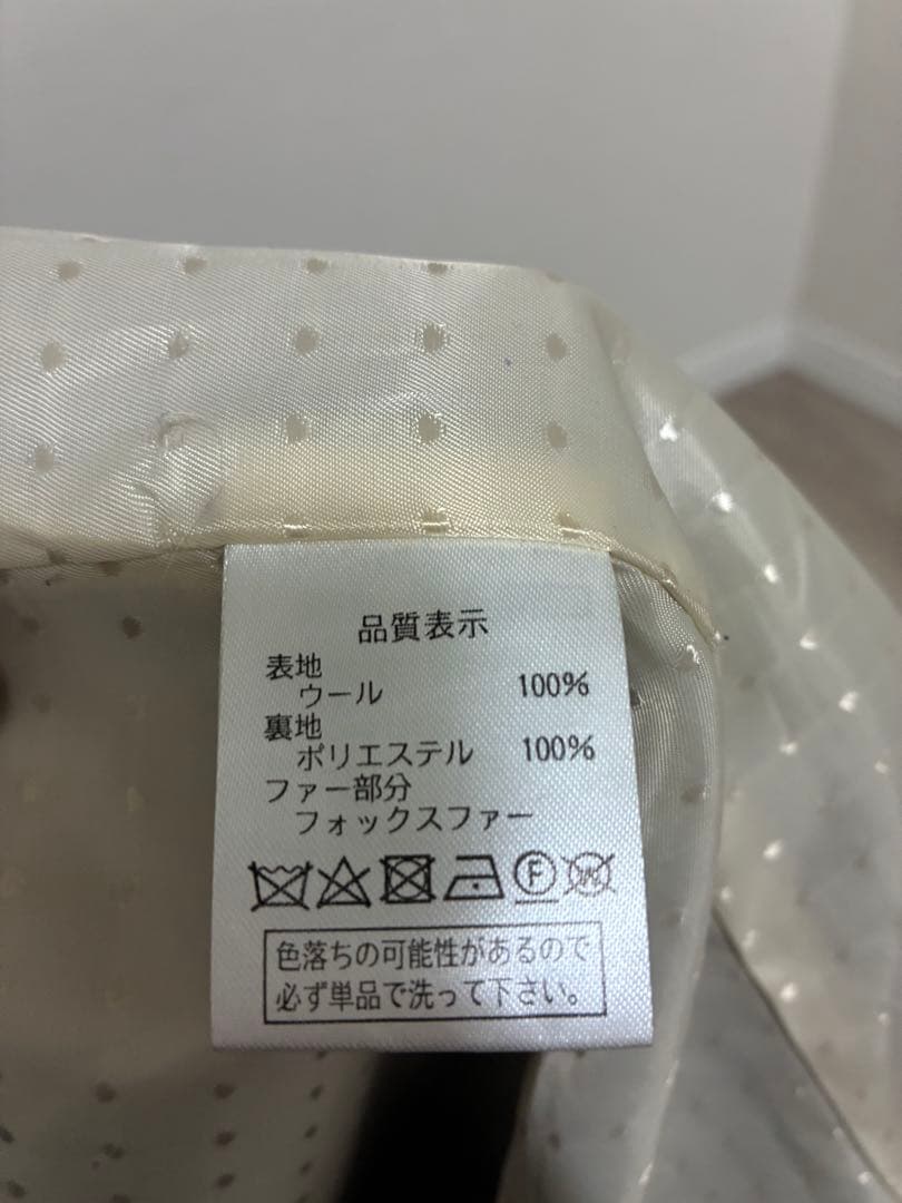 RUIRUE BOUTIQUE リアルフォックスファー付きケープコート