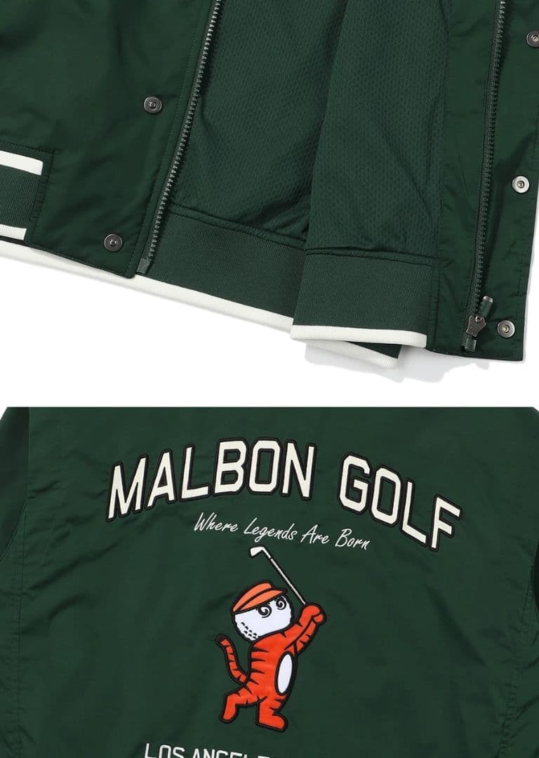マルボンゴルフ ウェアMalbon golf メンズ スタジャン ジャケット