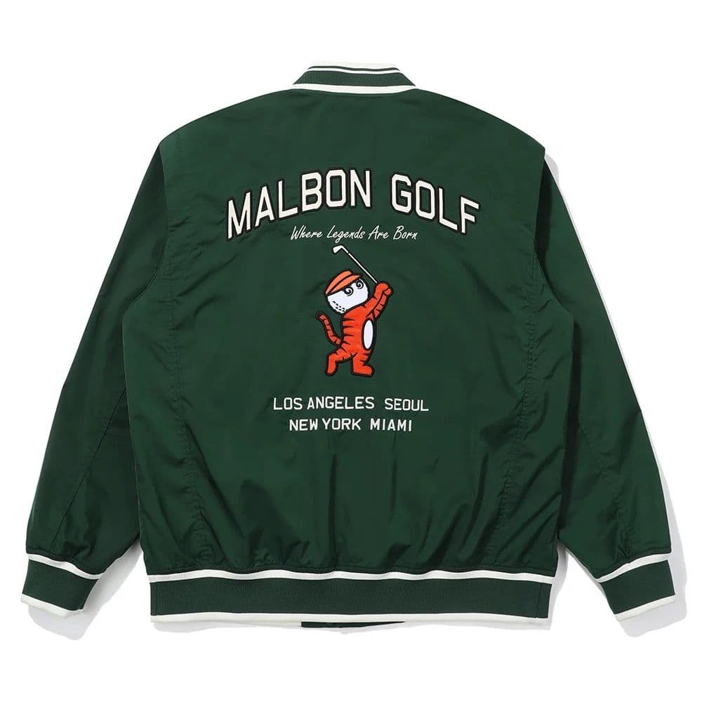 マルボンゴルフ ウェアMalbon golf メンズ スタジャン ジャケット