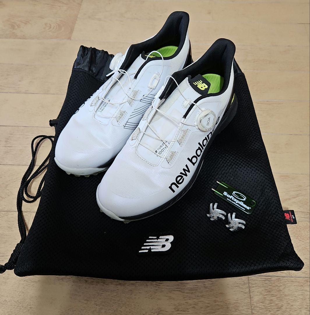 まぁくす【美品】New Balance ゴルフシューズ BOAシステム付き