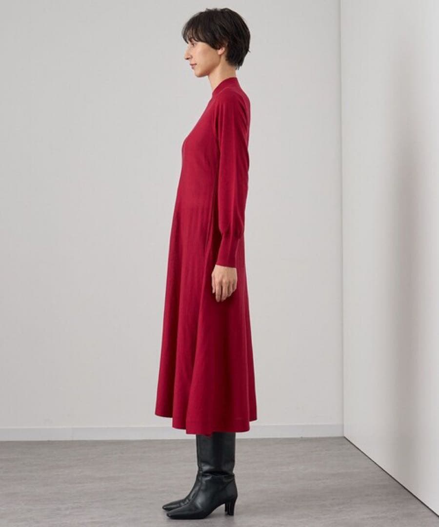 新品タグ付き　ANAYI アナイ　ニットワンピース　赤