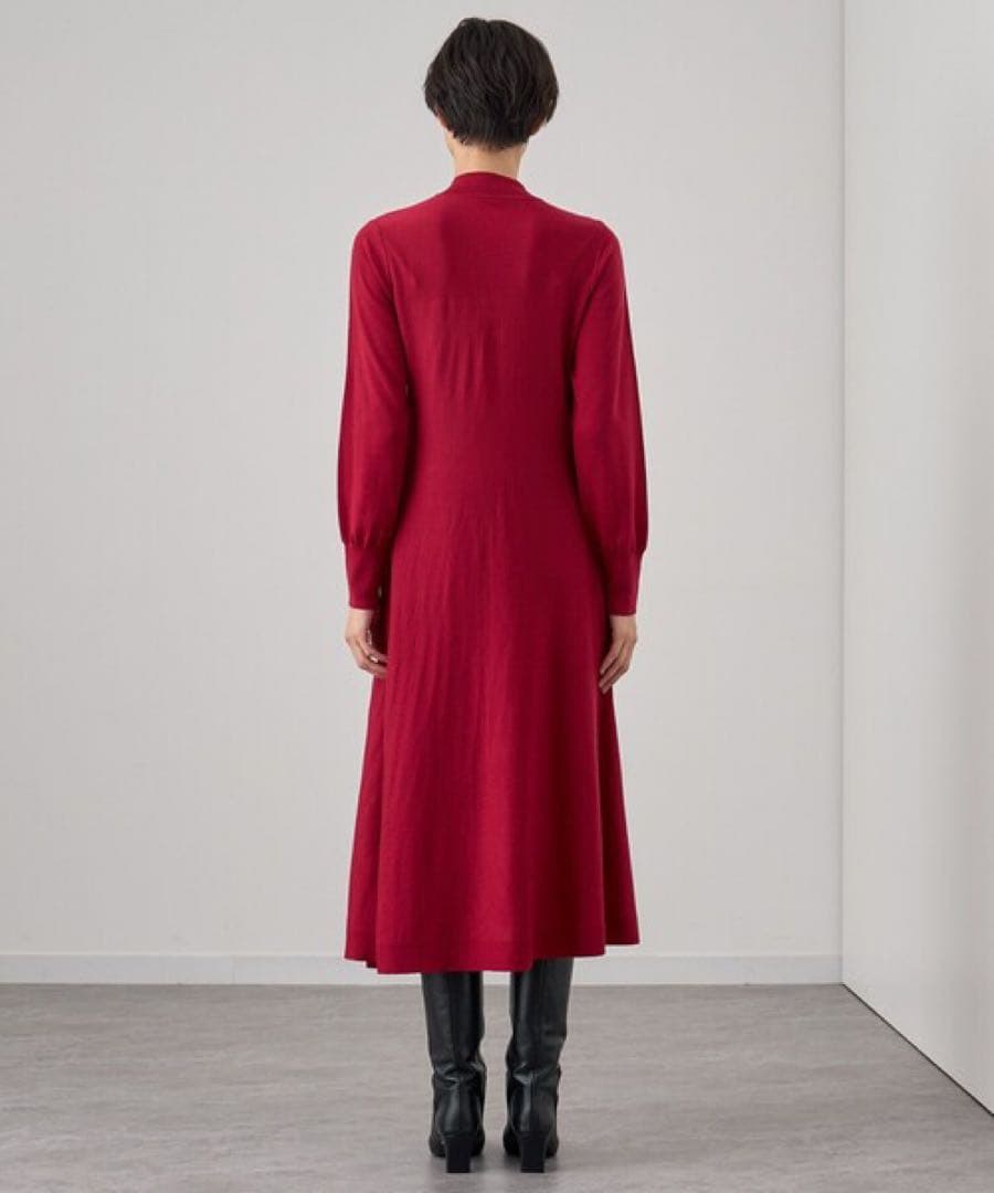 新品タグ付き　ANAYI アナイ　ニットワンピース　赤