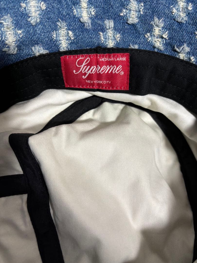帽子 Supreme Hole Punch Denim Crusher M/L