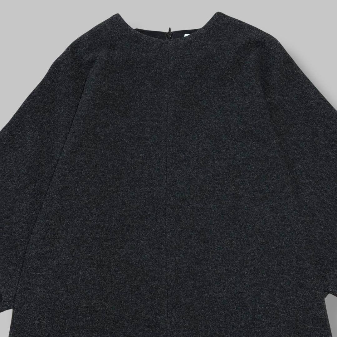 ku様 PLAIN PEOPLE ウールダブルジャージオーバーシルエットドレス