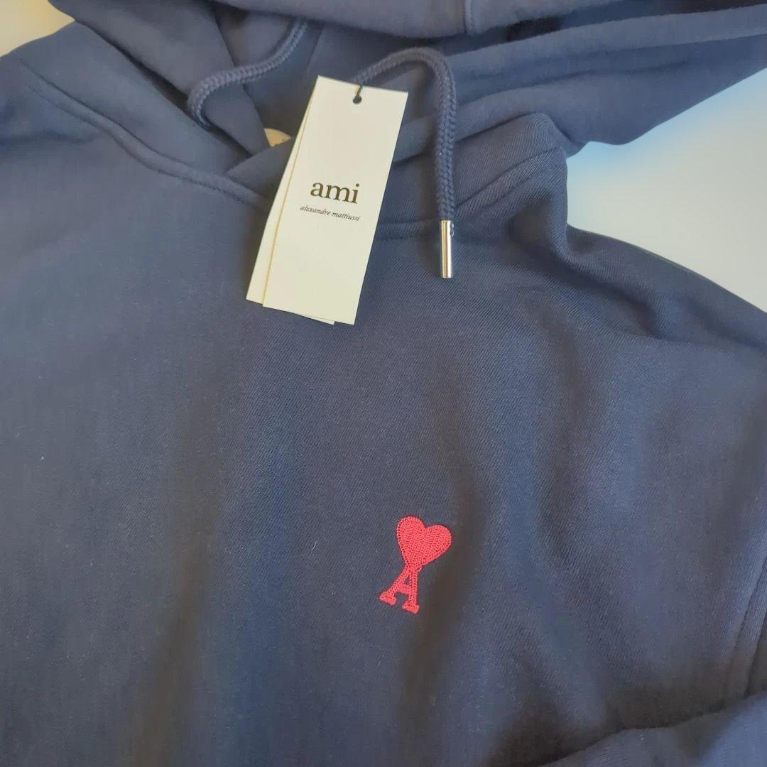 【新品】AMI PARIS アミパリス パーカー ネイビー M 男女兼用
