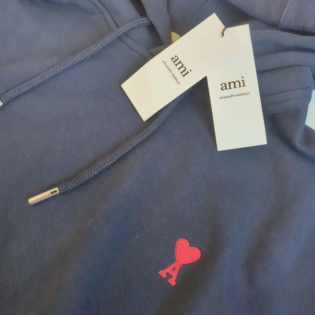 【新品】AMI PARIS アミパリス パーカー ネイビー M 男女兼用