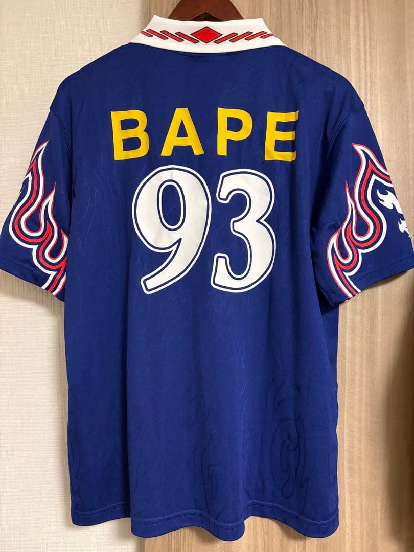 賞*義様 adidas BAPE 93 シャツ 日本代表 サッカー 97 炎