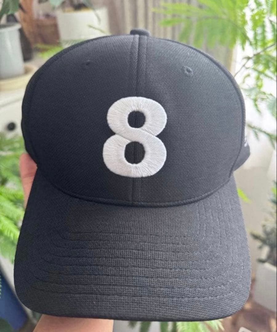 MUTA MARINE 黒 キャップ 数字8