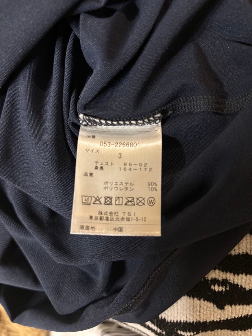 PEARLY GATES 長袖モックネックシャツ　ネイビー