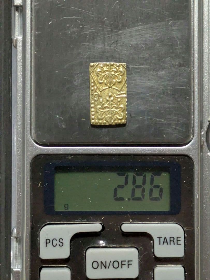 明治二分判金　2.86g