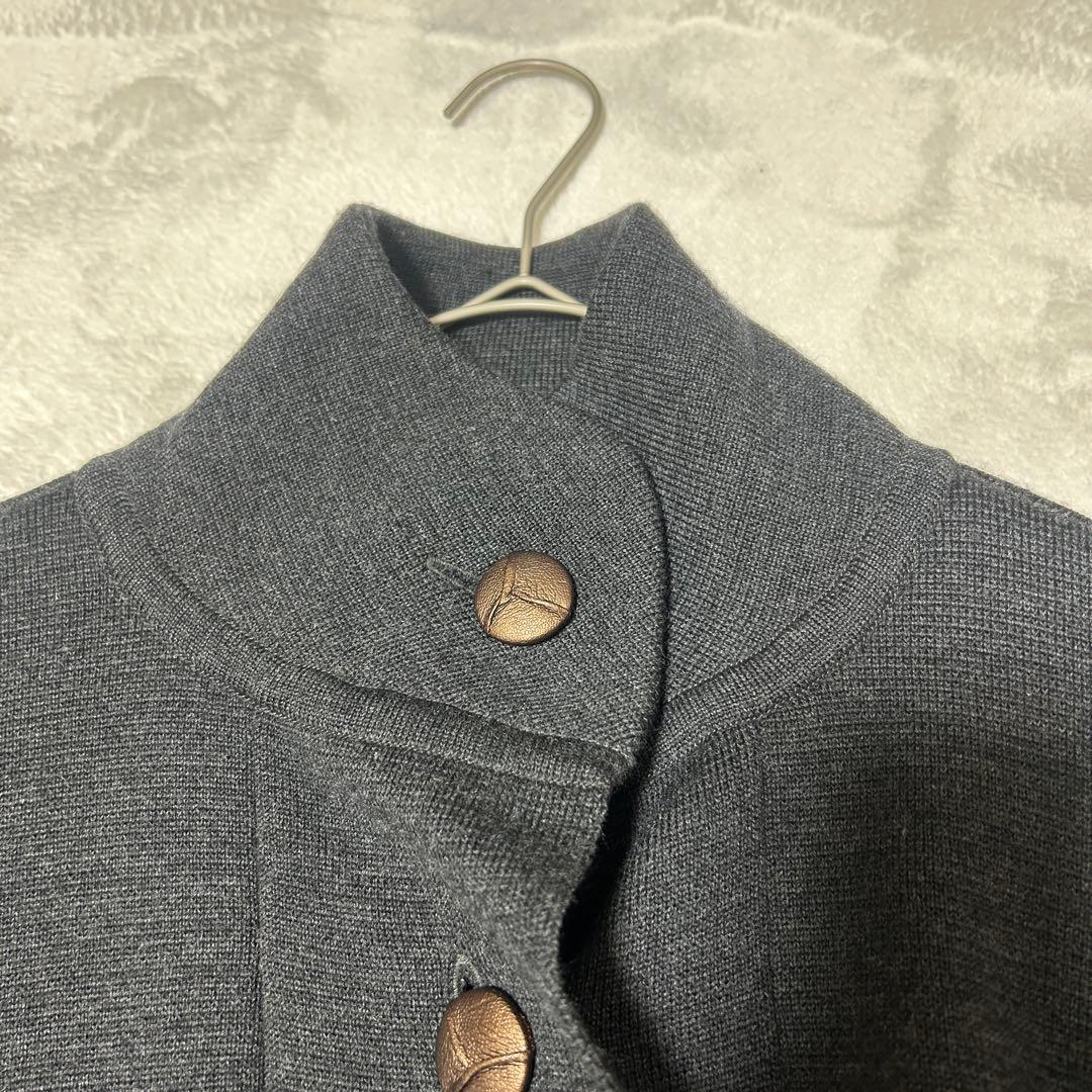 美品✨MAGGY TOKYOダークグレー ケープコート カーディガン　ウール