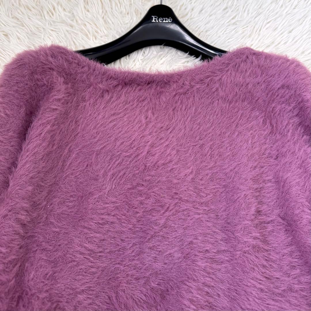 人気✨グレースコンチネンタル チュールニットワンピース 36 セットアップ 紫