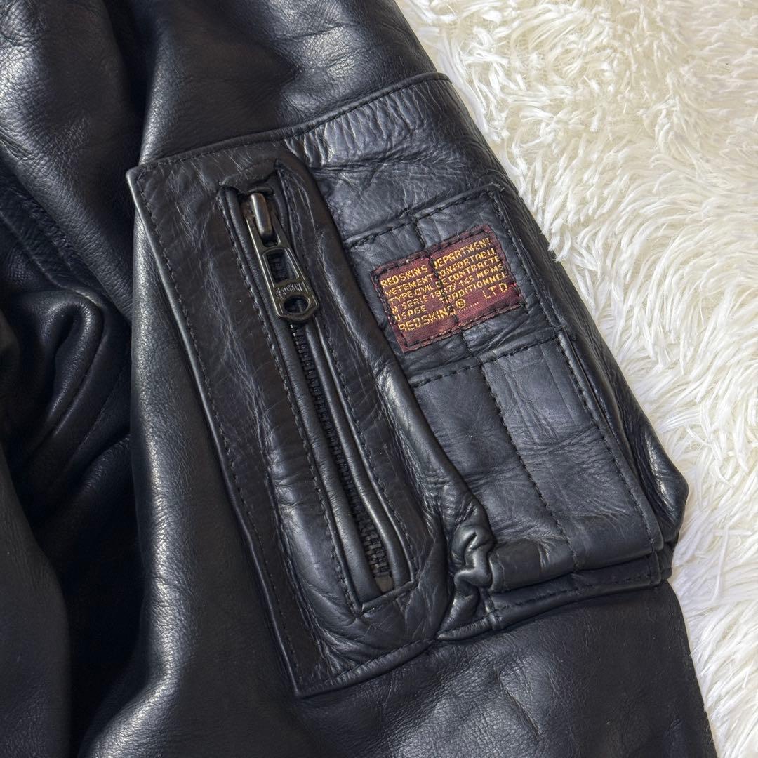 【90s】REDSKINS レザー フライトジャケット XL フランス空軍仕様