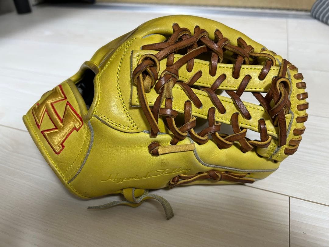 ハイゴールド 軟式 グローブ イエロー 内野用